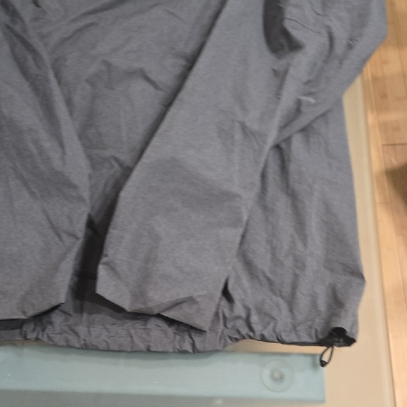 Men's Charcoal Hooded Raincoat - Picture 11 of 14